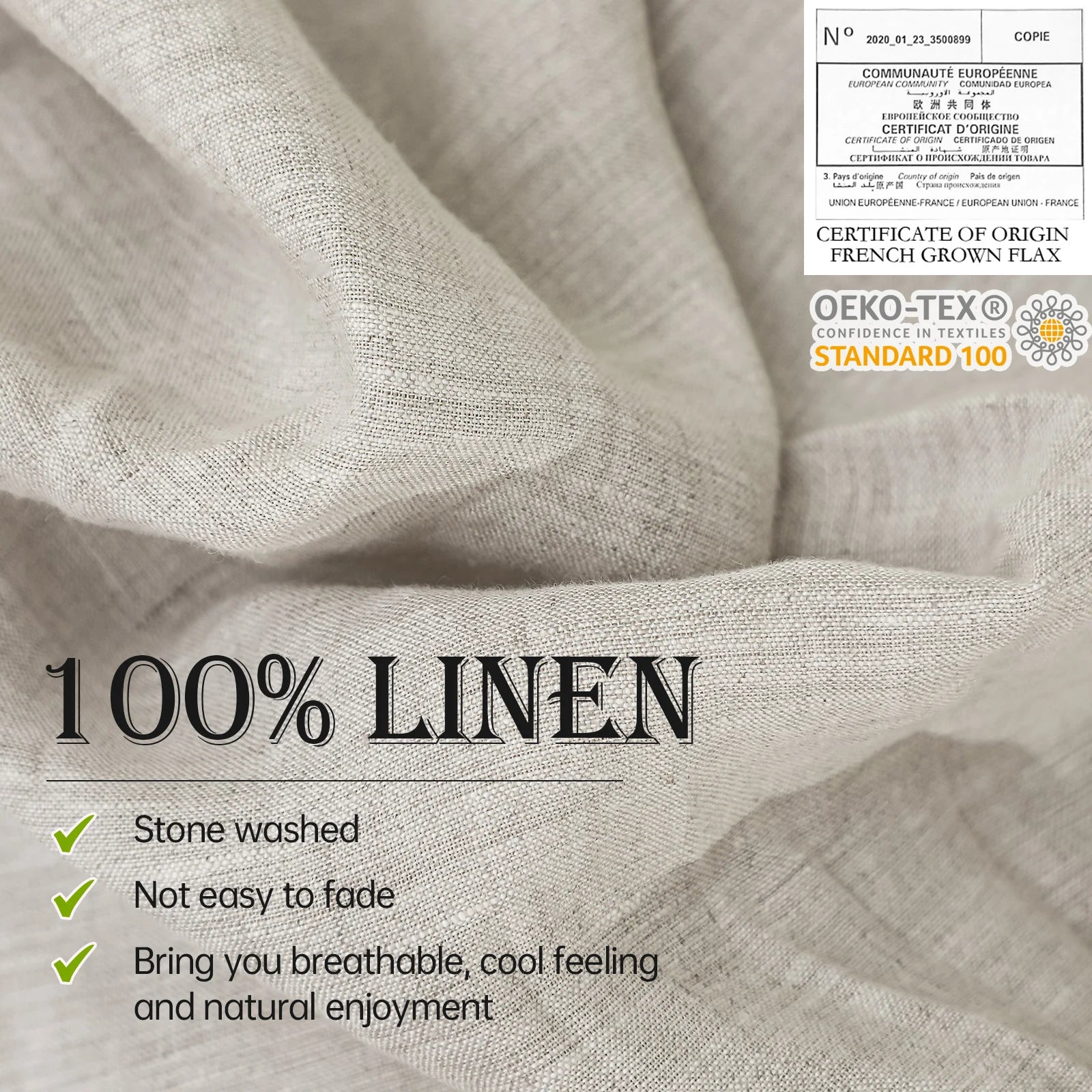Simple&Opulence 3/4PC Linen Sheet Set