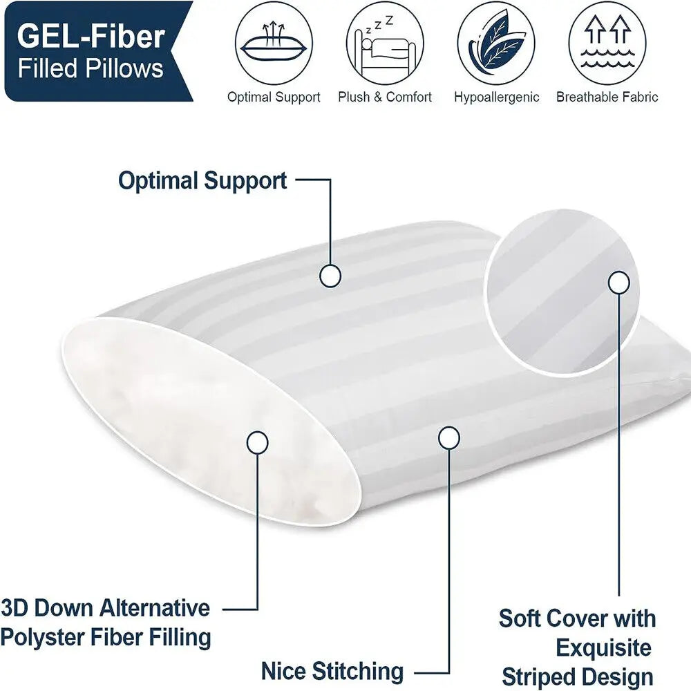 Set of 2 Plush Down Alternative Pillows