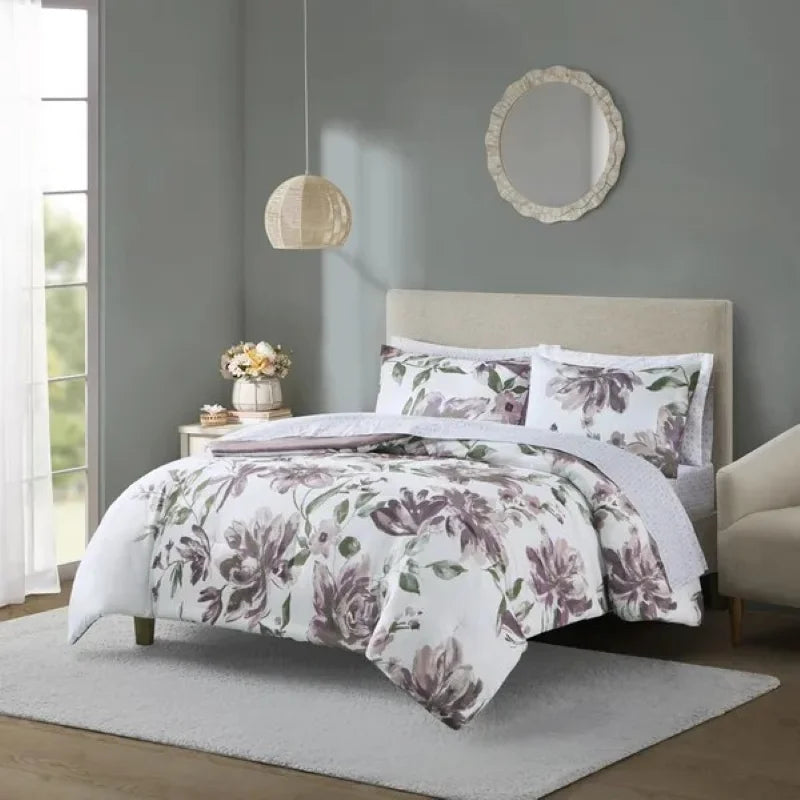 Floral Mauve Bed-in-a-Bag Set