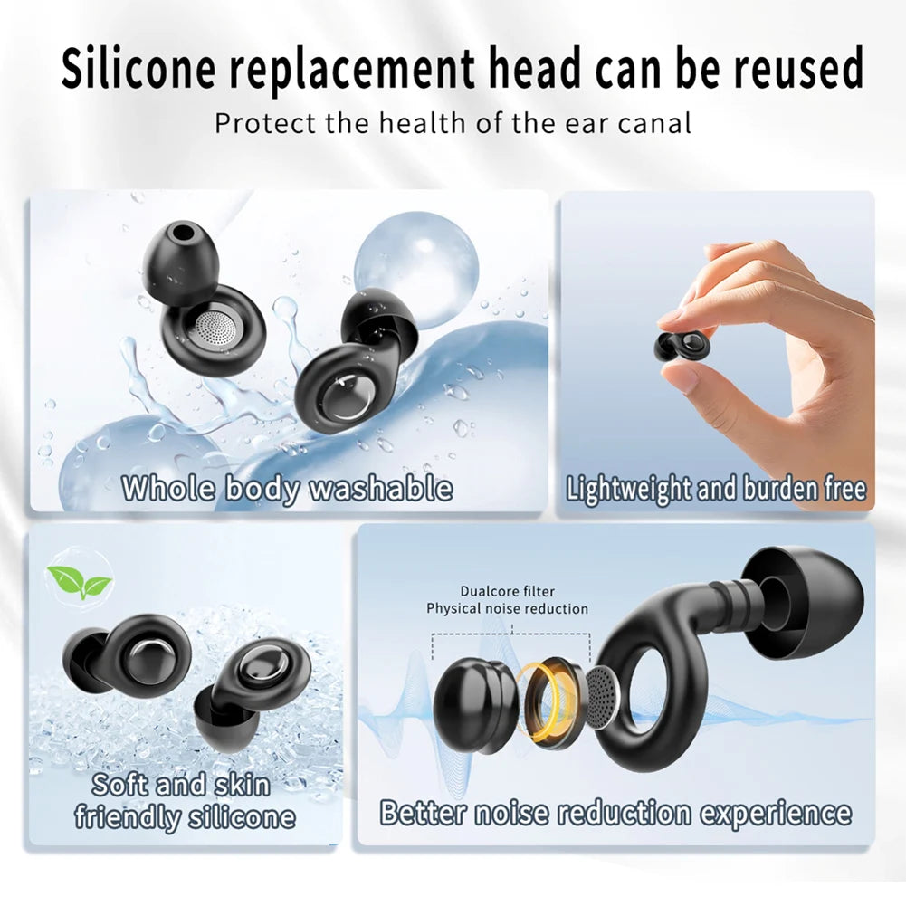 Reusable Silicone Earplugs w/ Case
