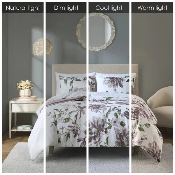 Floral Mauve Bed-in-a-Bag Set