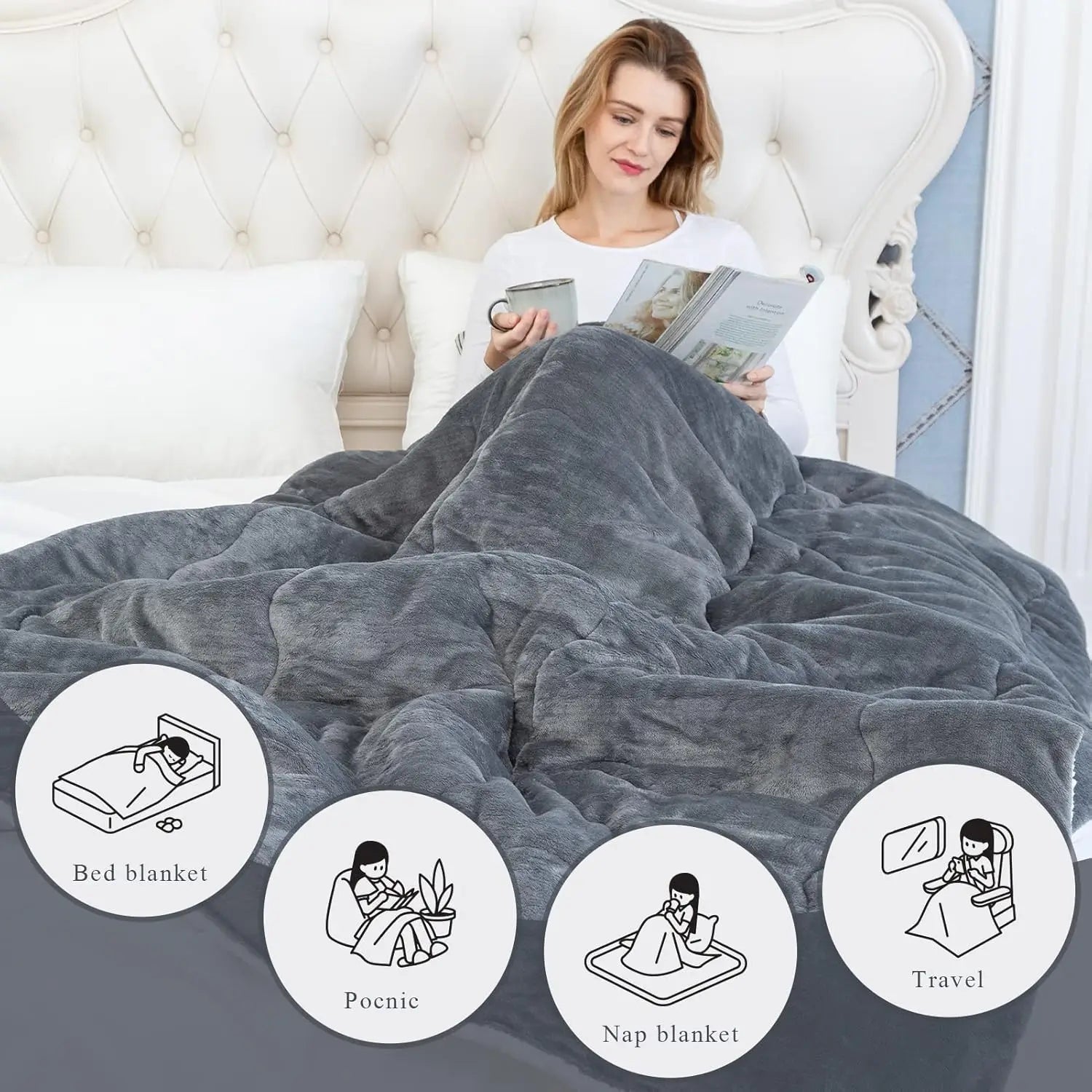 Soft Cozy Double-Sided Fleece Blanket
