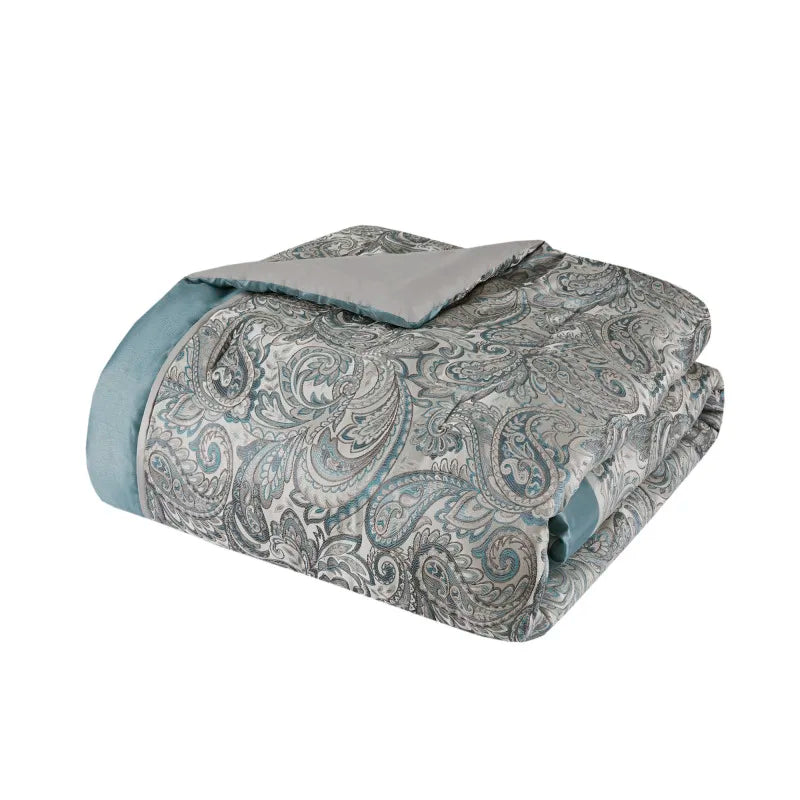 12PC Cotton Bed Sheet Set (Teal)