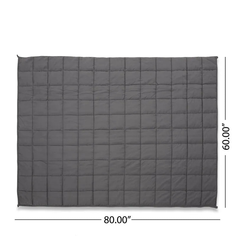 205T Cotton 20lbs Weighted Blanket (Grey)