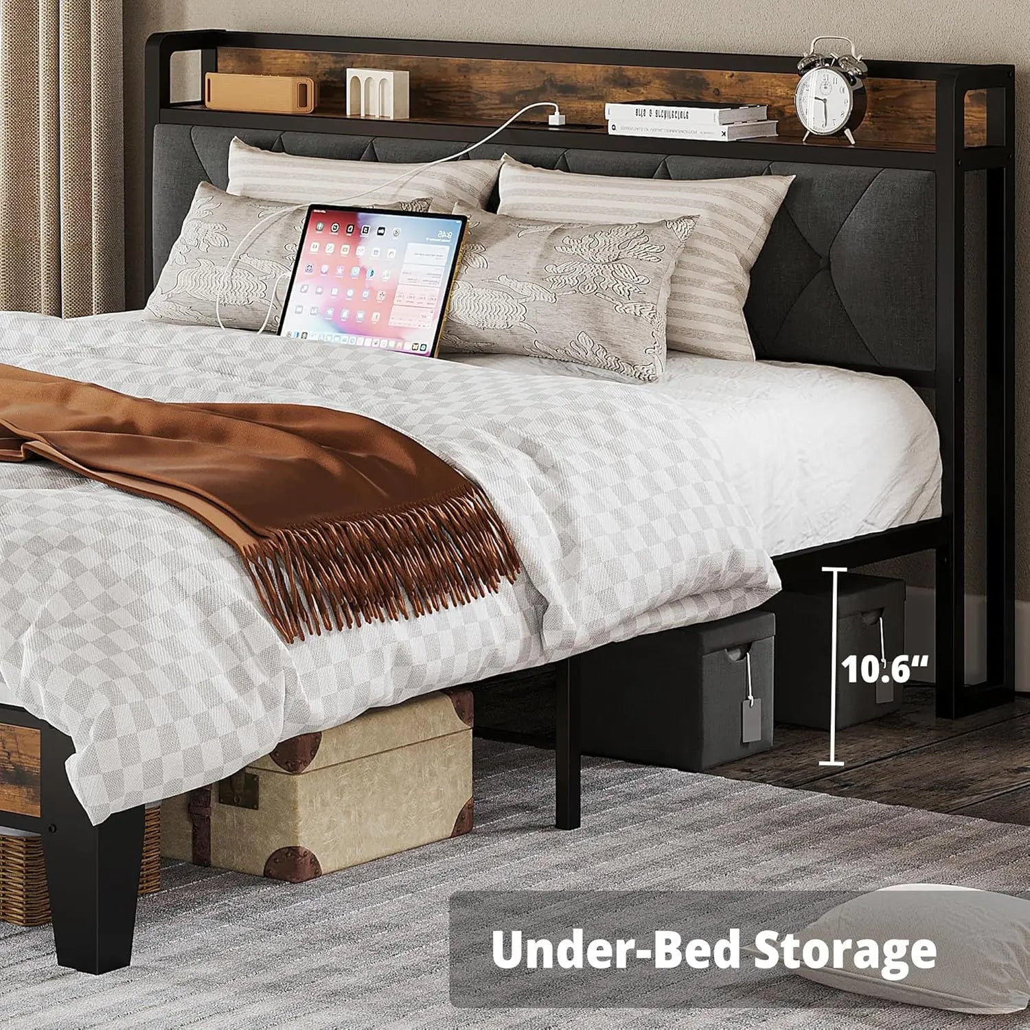 ANCTOR Bed Frame w/ Outlets
