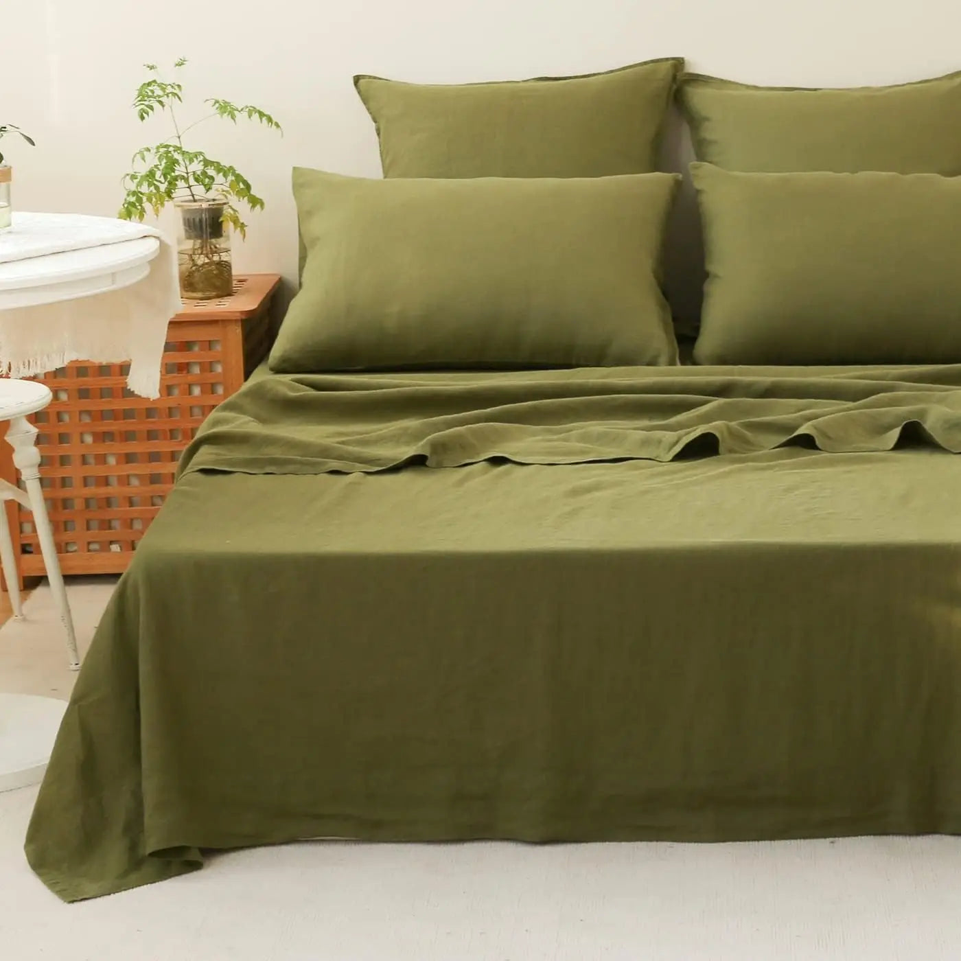 Simple&Opulence 3/4PC Linen Sheet Set