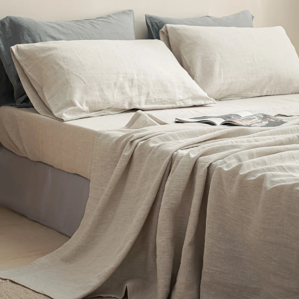 Simple&Opulence 3/4PC Linen Sheet Set