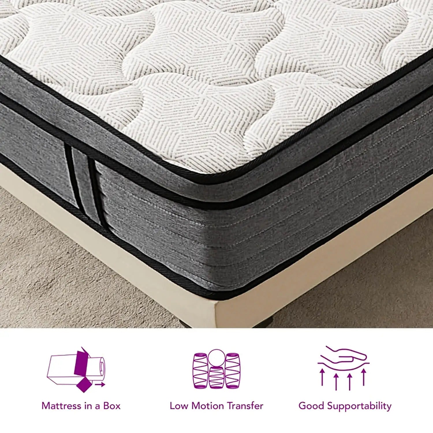 Queen Hybrid Mattress w/ Pocket Springs
