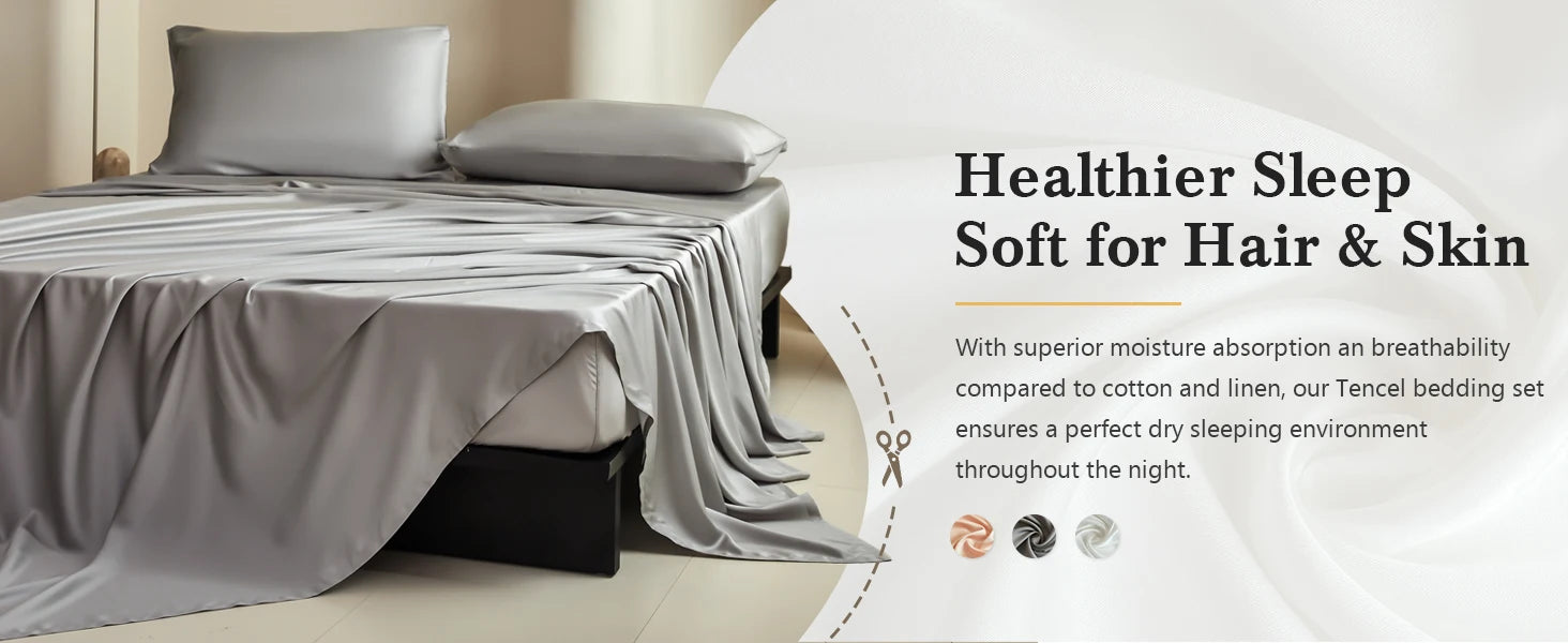 Simple&Opulence 100% Tencel 4PC Sheet Set