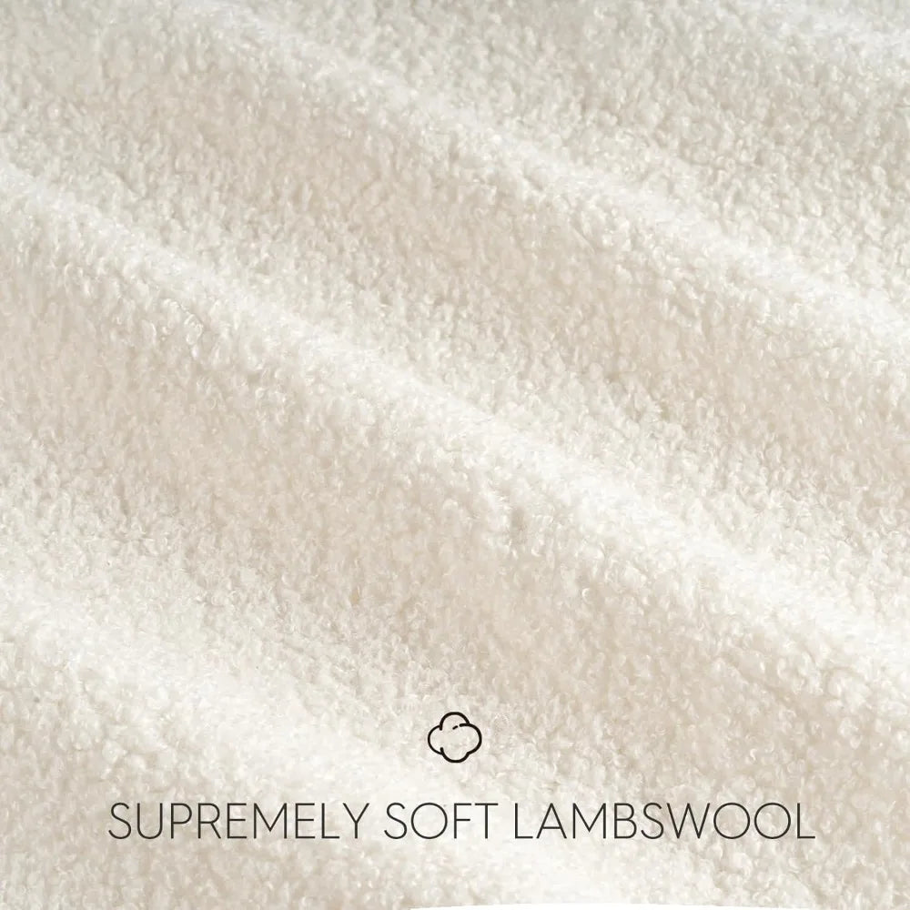 White Wingback Bed w/ USB Ports