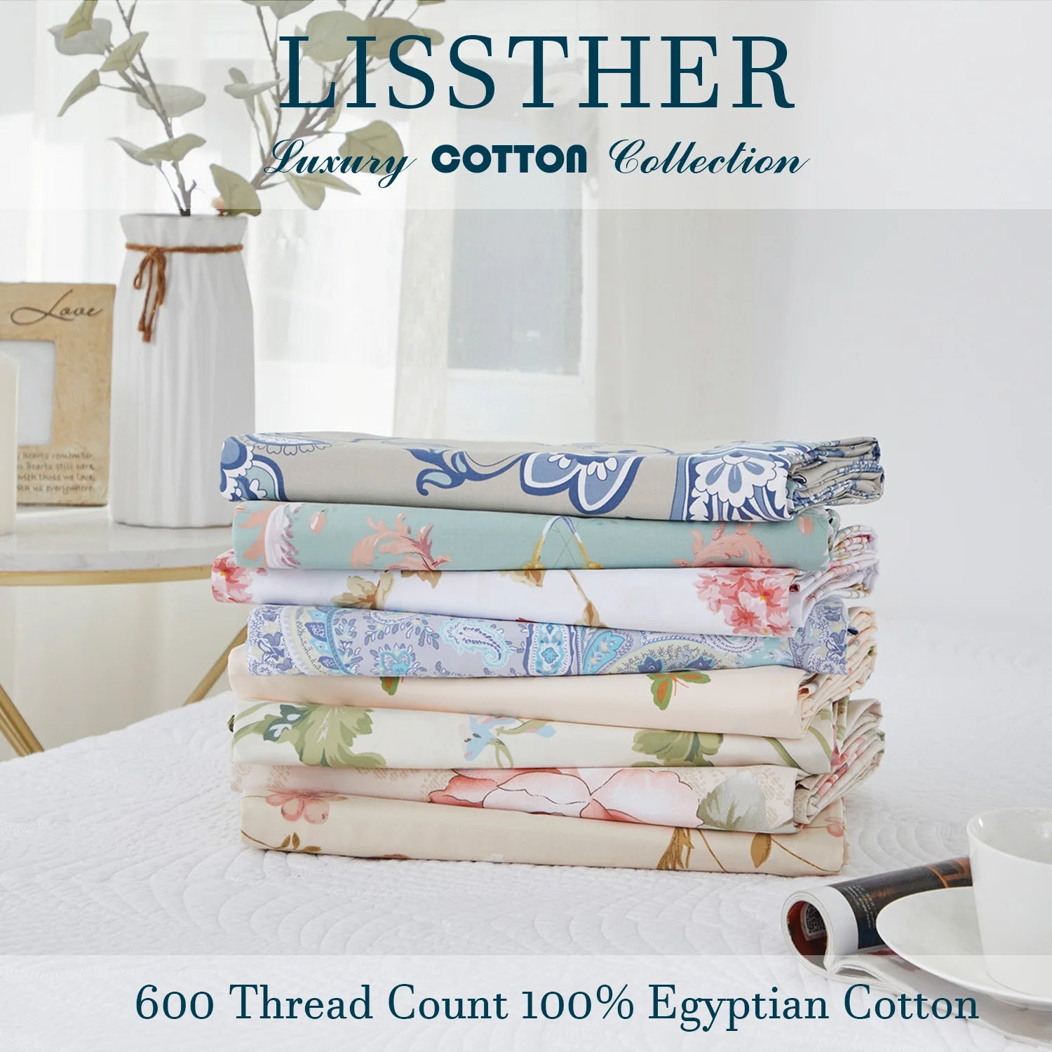 4PC 600TC Egyptian Cotton Fitted Sheets
