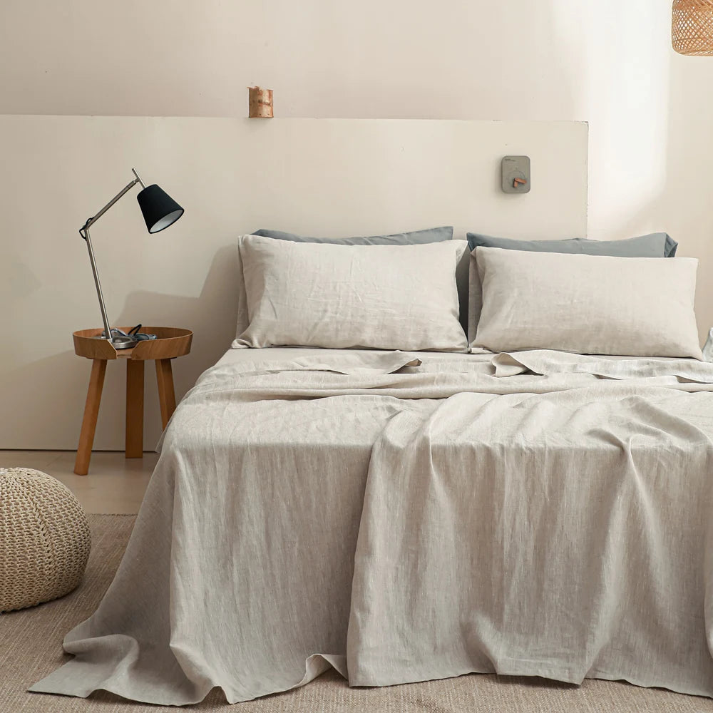 Simple&Opulence 3/4PC Linen Sheet Set