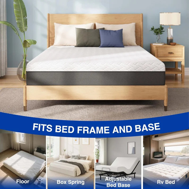 12" Green Tea Gel Mattress