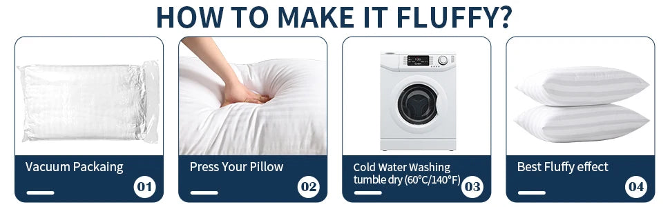 Set of 2 Plush Down Alternative Pillows