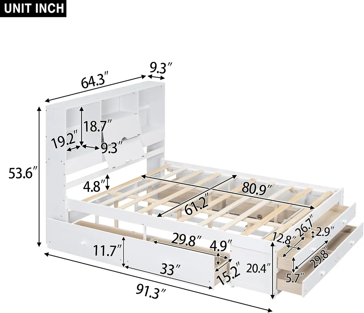 8-Drawer Platform Bed