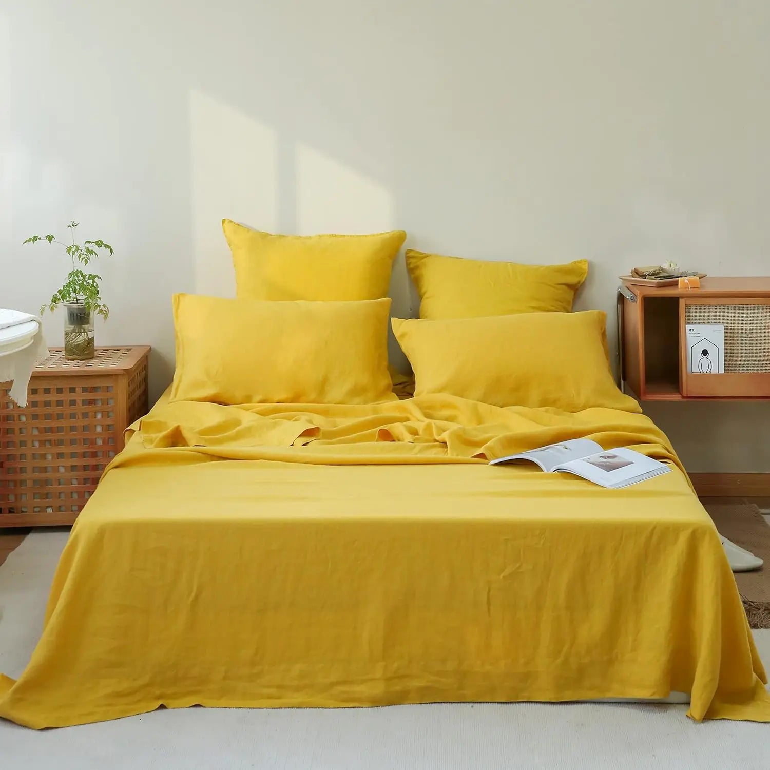 Simple&Opulence 3/4PC Linen Sheet Set
