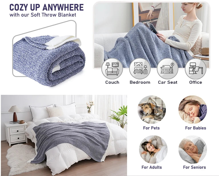 Plush Throw Blanket 50x60"