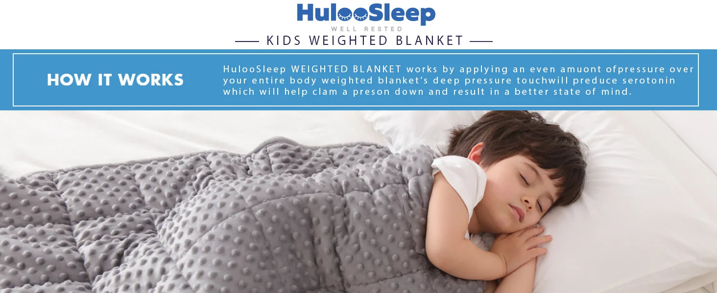 Gray Weighted Blanket w/ Glass Beads