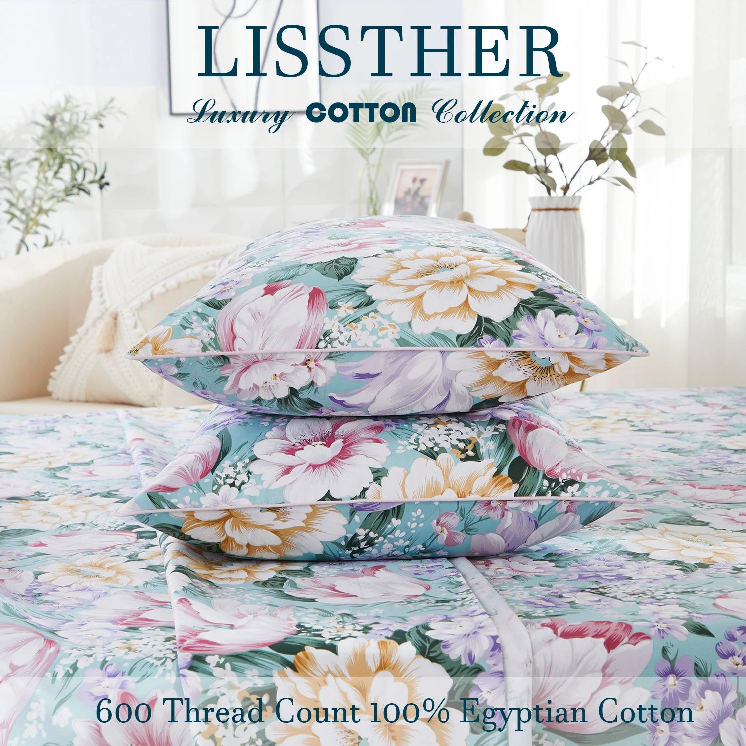 4PC 600TC Egyptian Cotton Fitted Sheets