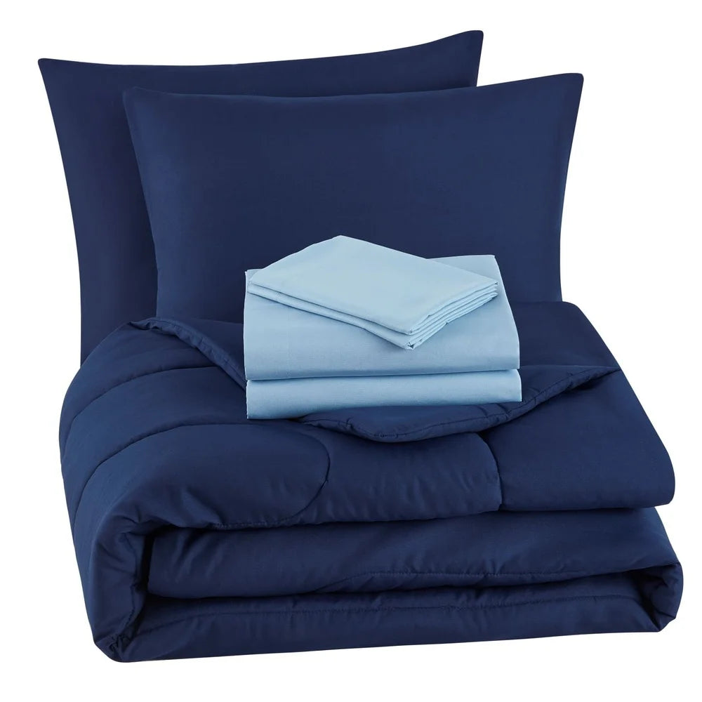 Reversible 7PC Bedding Set w/ Sheets & Shams