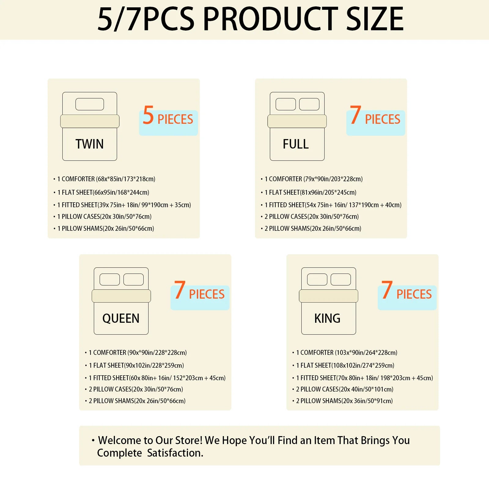 5–7PC Comforter Set (Queen/King/Twin)