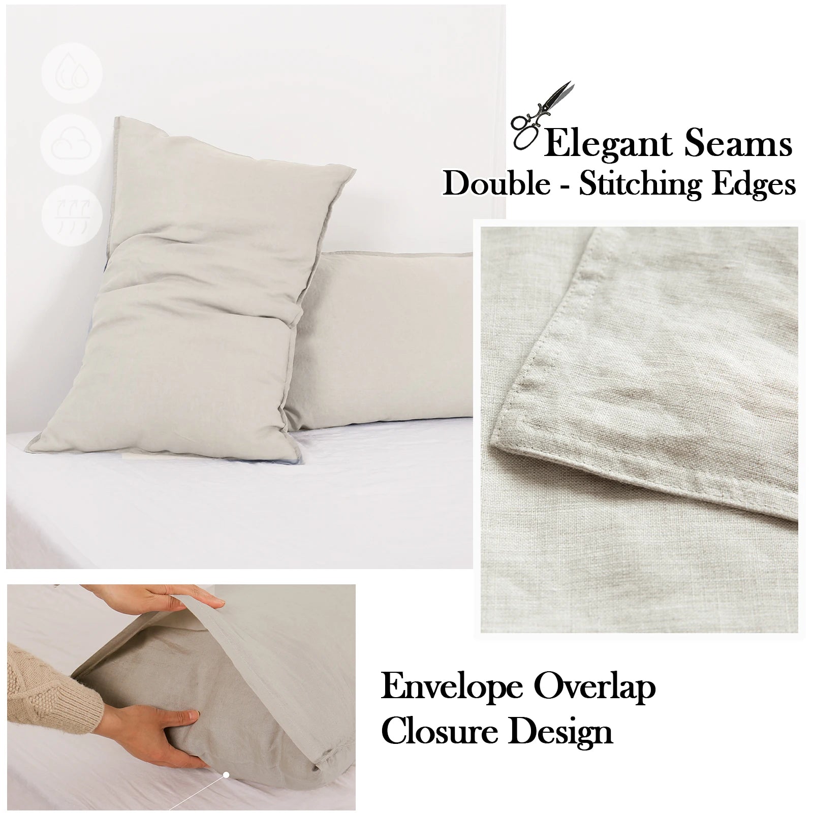 Simple&Opulence 3/4PC Linen Sheet Set