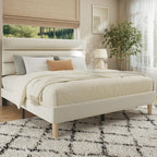 Queen Velvet Platform Bed