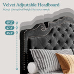 HOOMIC Velvet Platform Bed