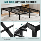 JHK Basic Metal Bed Frame w/ Storage