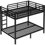 Metal Full Bunk Bed w/ Guardrail & Ladder