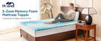 Hcore 5-Zone Memory Foam Mattress Topper