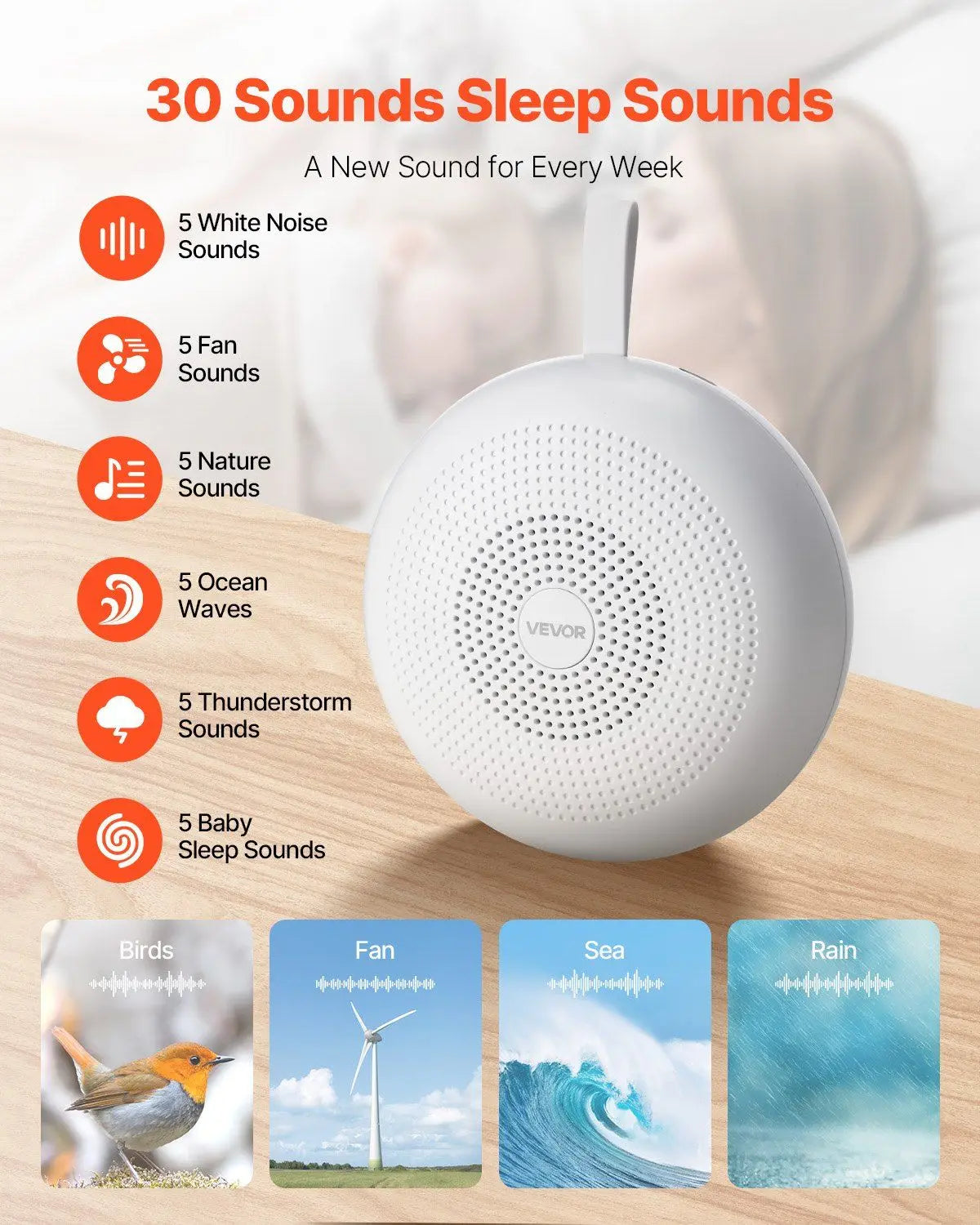 3-in-1 White Noise Sound Machine
