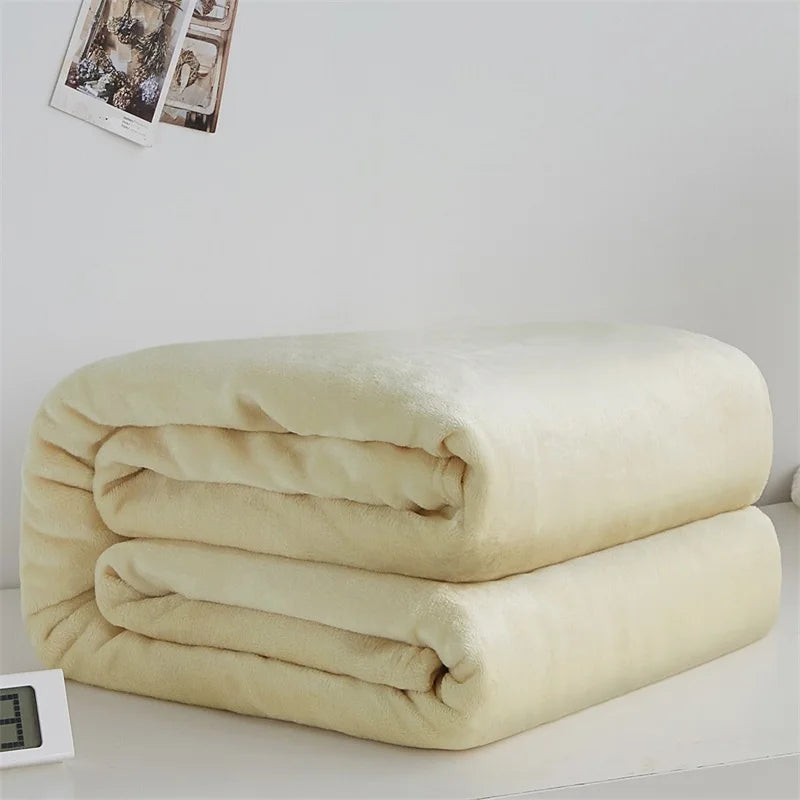 Soft Coral Fleece Flannel Blanket