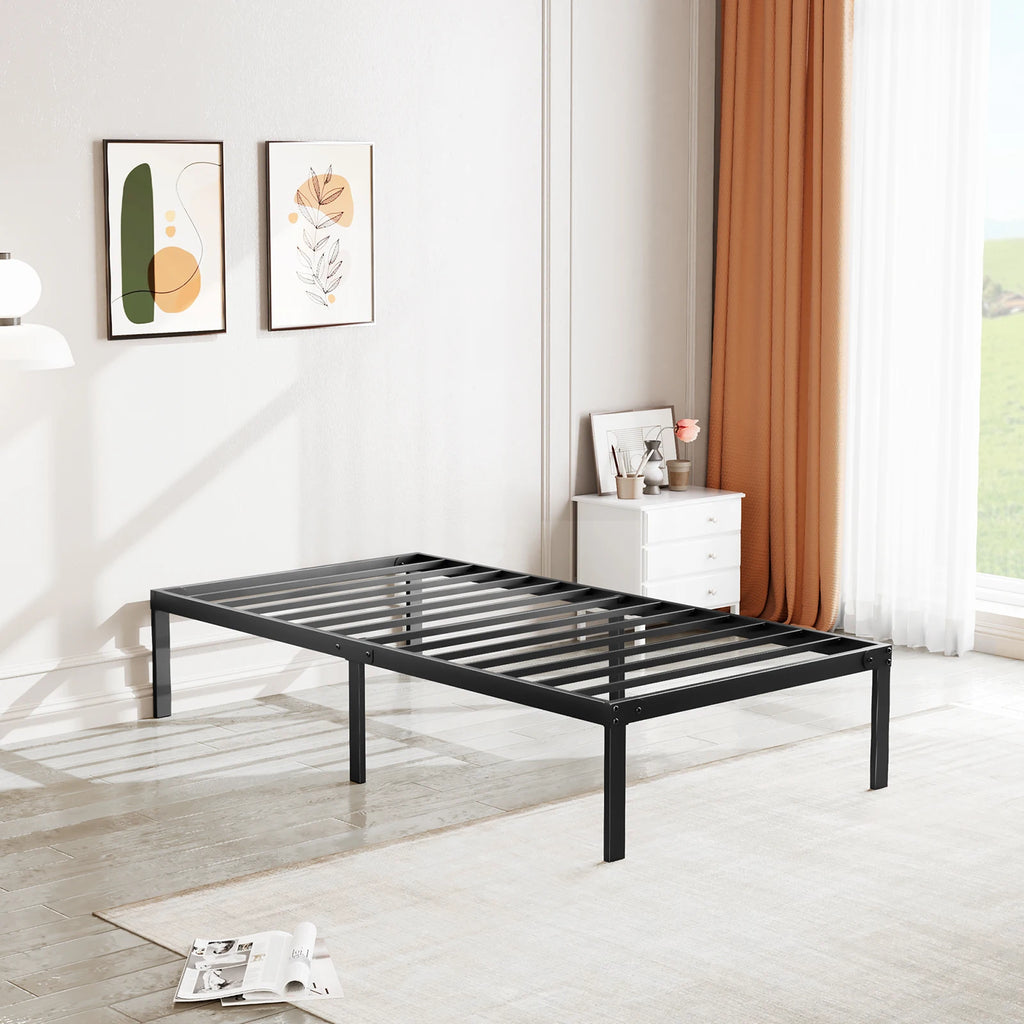 JHK Basic Metal Bed Frame w/ Storage