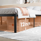 JHK Basic Metal Bed Frame w/ Storage