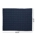 205T Cotton 20lbs Weighted Blanket (Navy Blue)