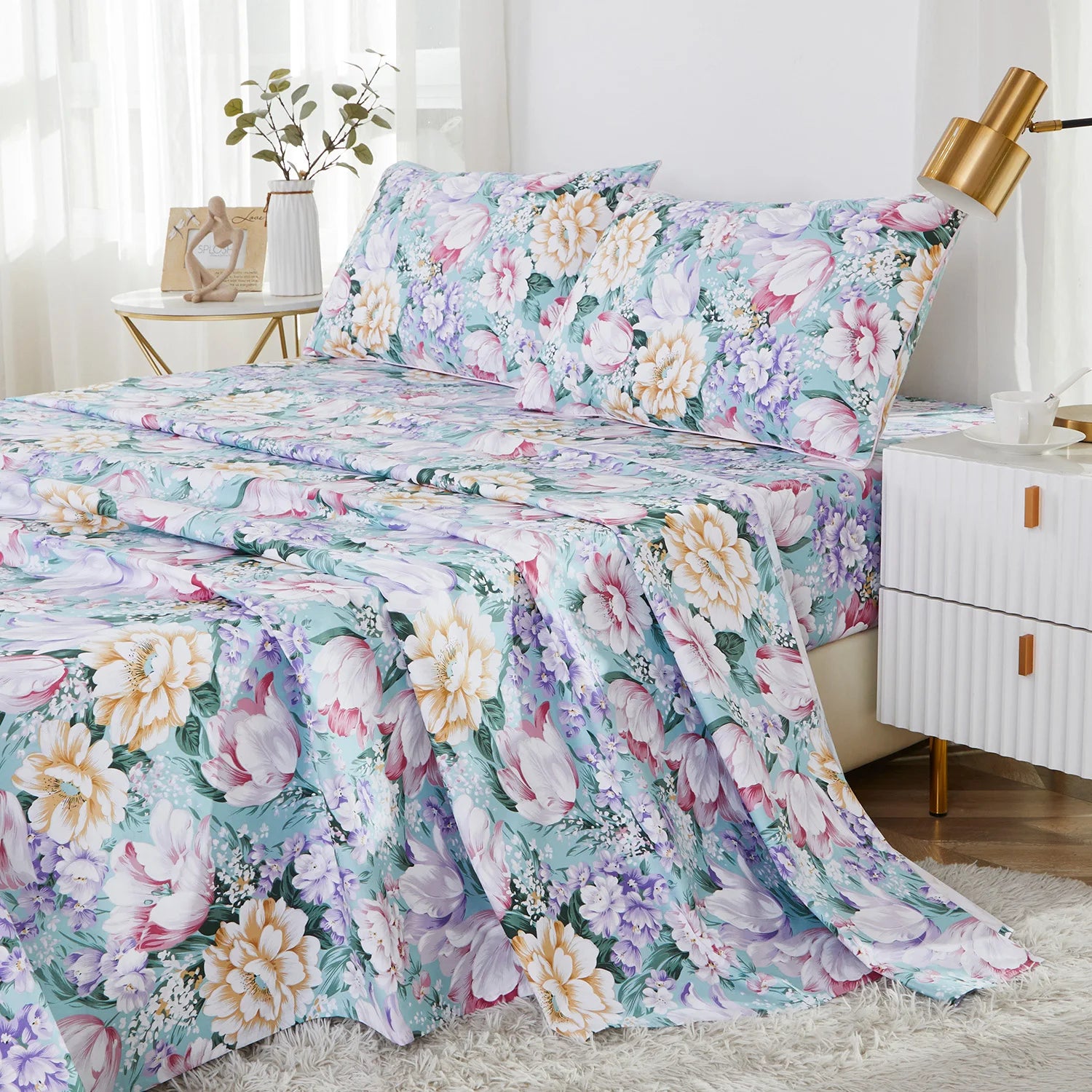 4PC 600TC Egyptian Cotton Fitted Sheets