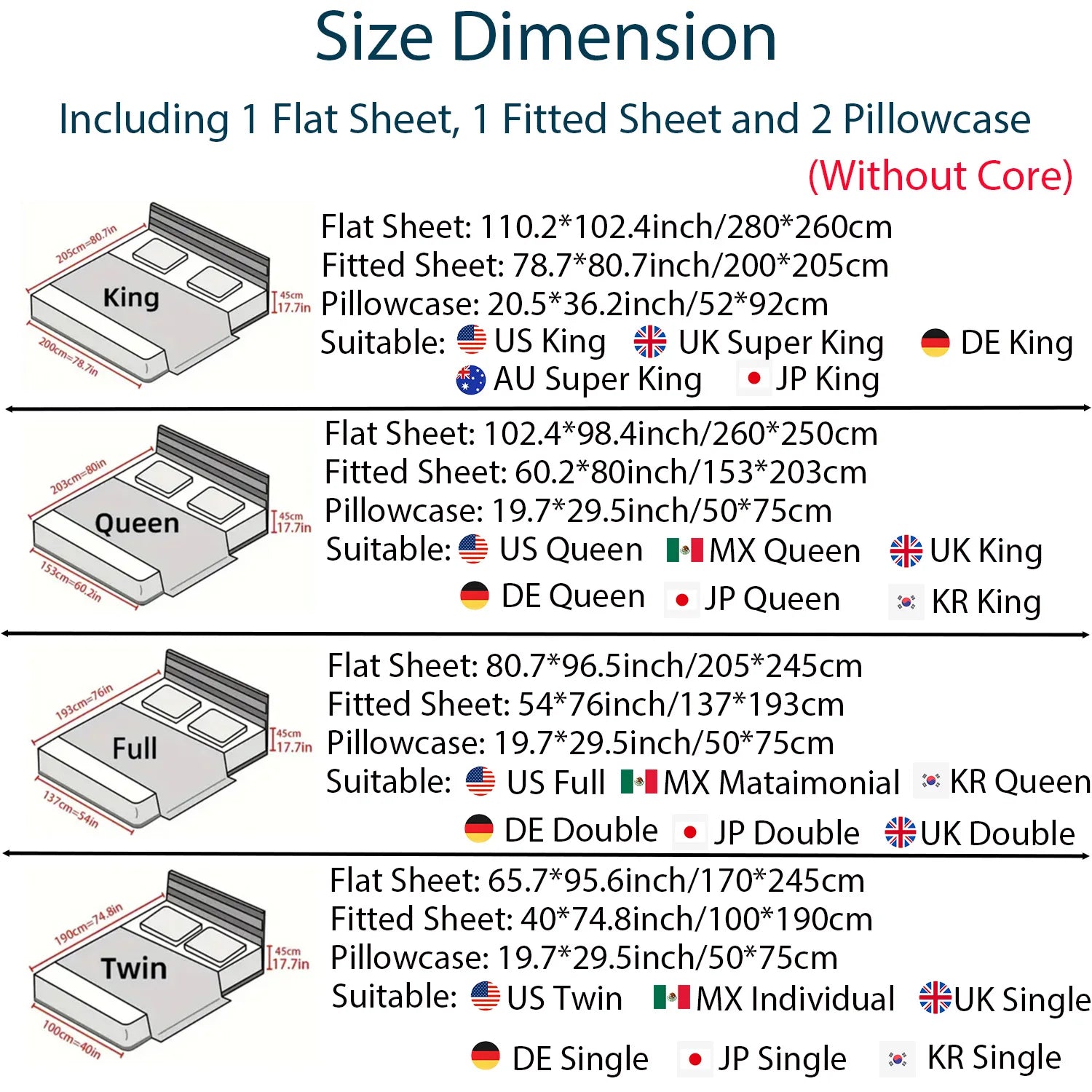 4PC 600TC Egyptian Cotton Fitted Sheets