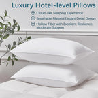 Grid Hotel Bed Pillows, Medium-Firm (Set of 4)