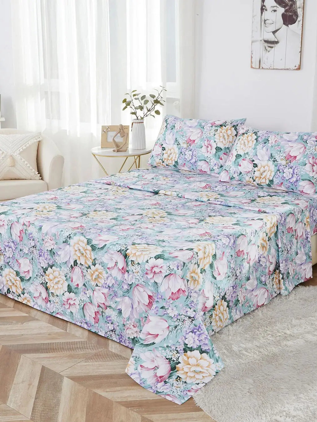 4PC 600TC Egyptian Cotton Fitted Sheets