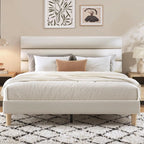 Queen Velvet Platform Bed