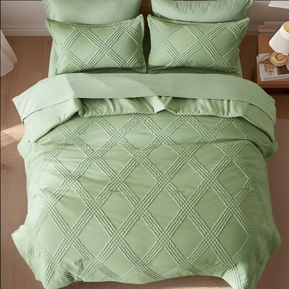 7PC Luxury Quilted Comforter Set
