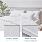 Grid Hotel Bed Pillows, Medium-Firm (Set of 4)