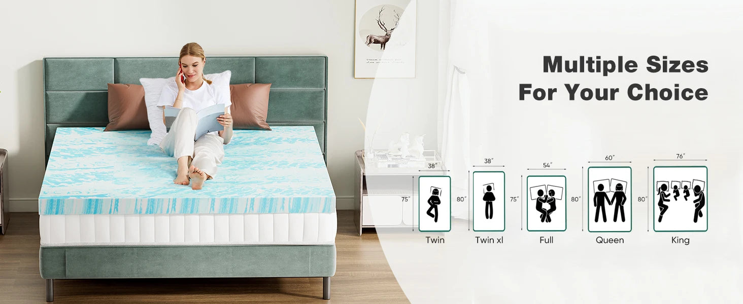 JHK 2–3" Gel Foam Topper