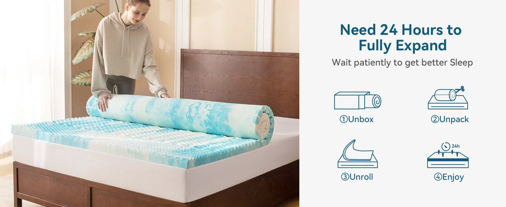 Hcore 5-Zone Memory Foam Mattress Topper