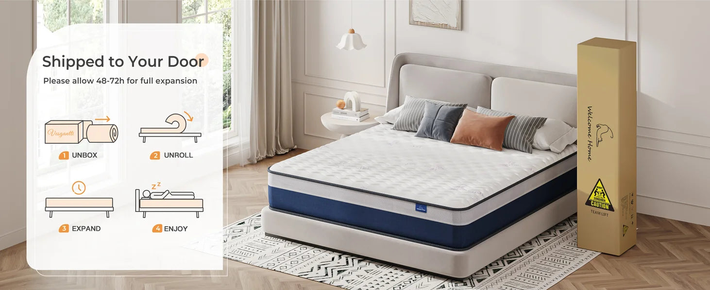 Vesgantti 10/12" Tight Top Hybrid Mattress