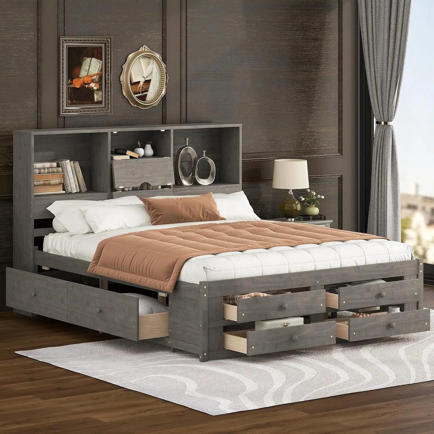 8-Drawer Platform Bed