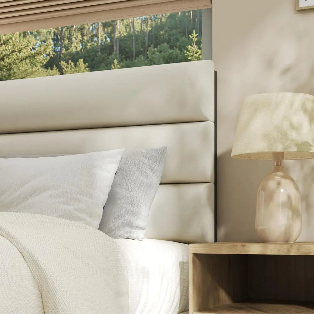 Queen Velvet Platform Bed