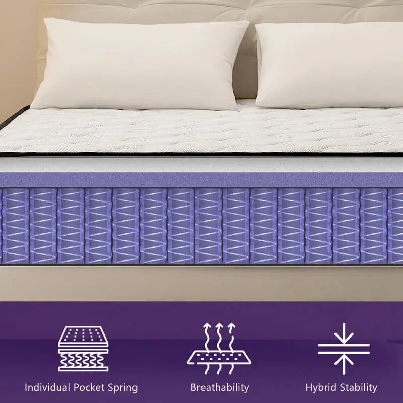 Queen Hybrid Mattress w/ Pocket Springs