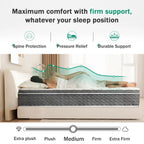 10/12/14" Hybrid Mattress, Medium Firm